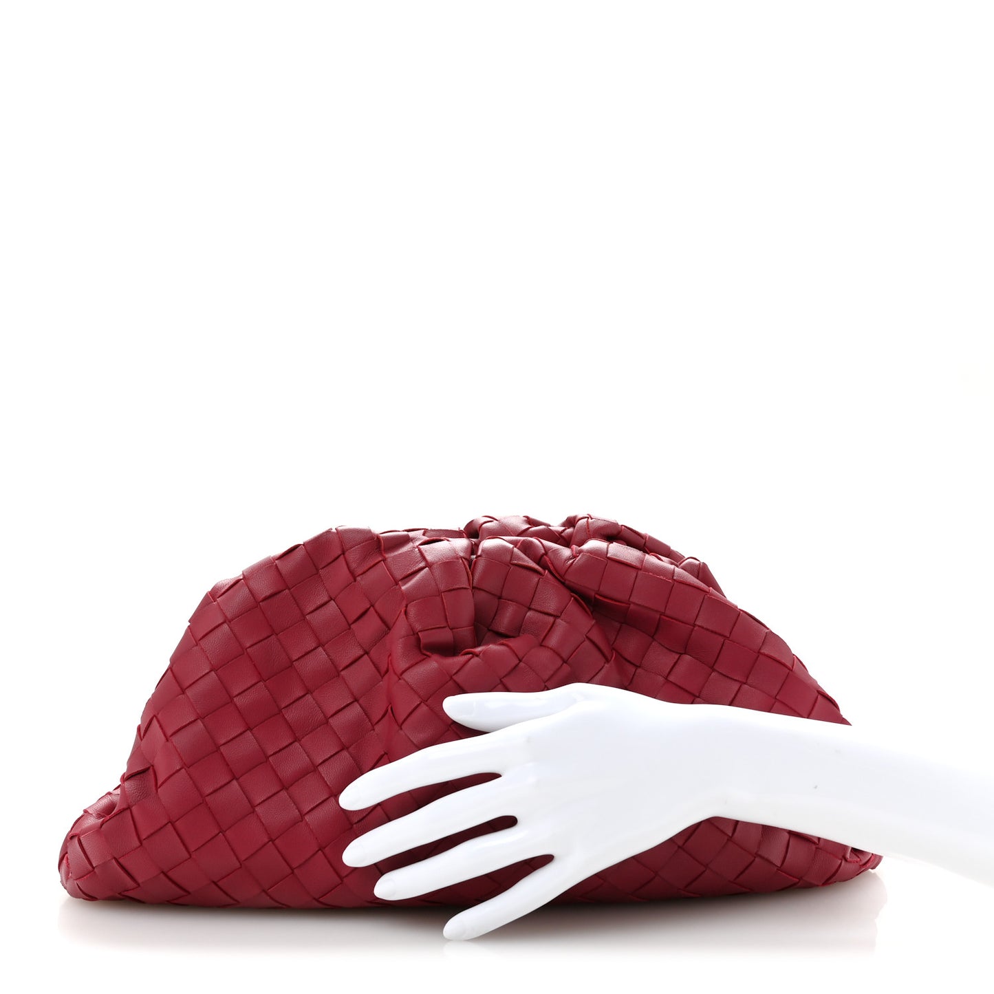 Nappa Maxi Intrecciato The Pouch Oversized Clutch Amaranto