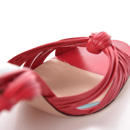 Gucci Malaga Kid Knotted Allie Sandals 37.5 Lipstick 8 of 11