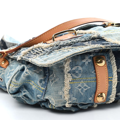 Louis Vuitton Denim Patchwork Posty Messenger Bag Blue 8 of 10
