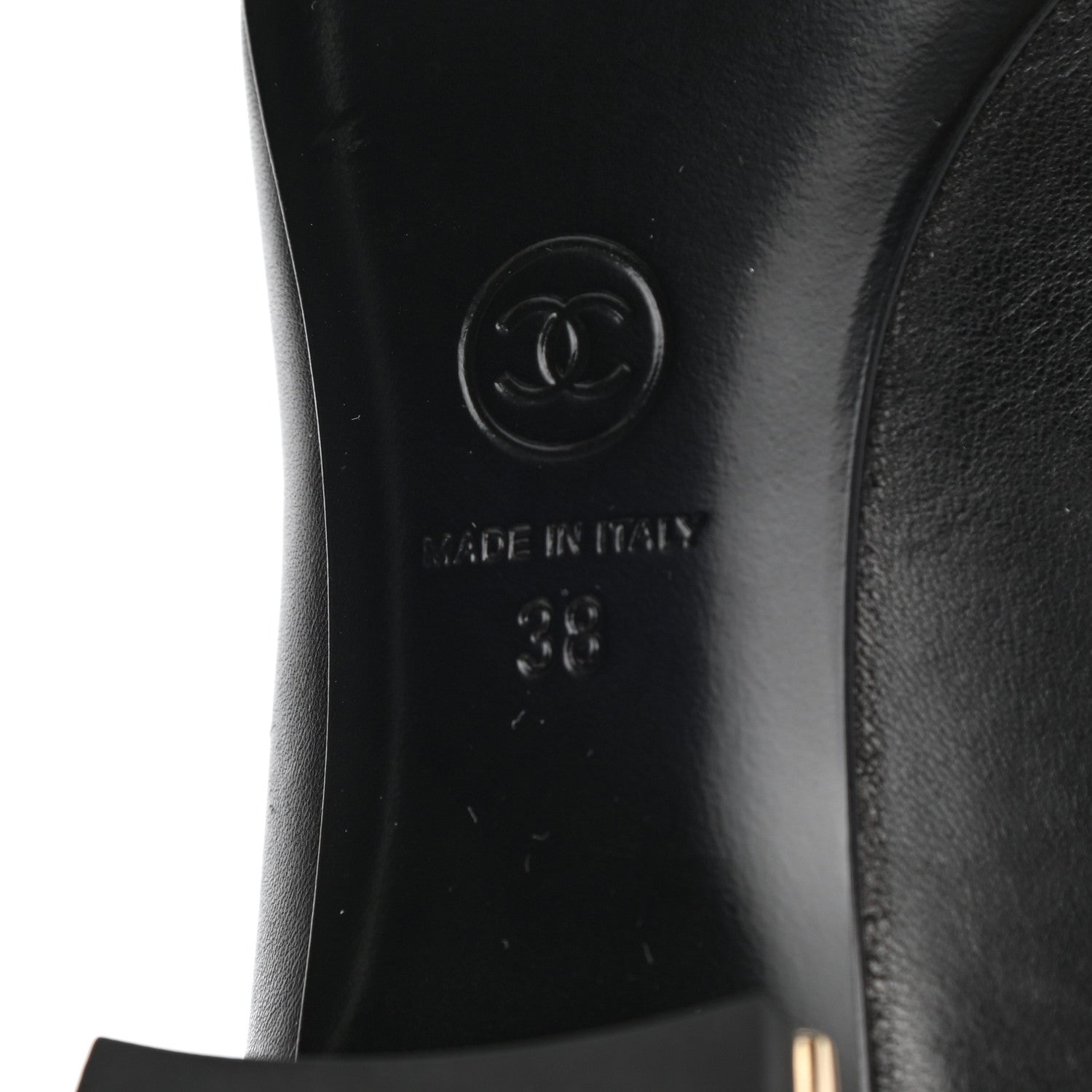 Chanel Lambskin Camellia Ballerina Flats 38 Black 6 of 11