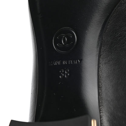 Chanel Lambskin Camellia Ballerina Flats 38 Black 6 of 11