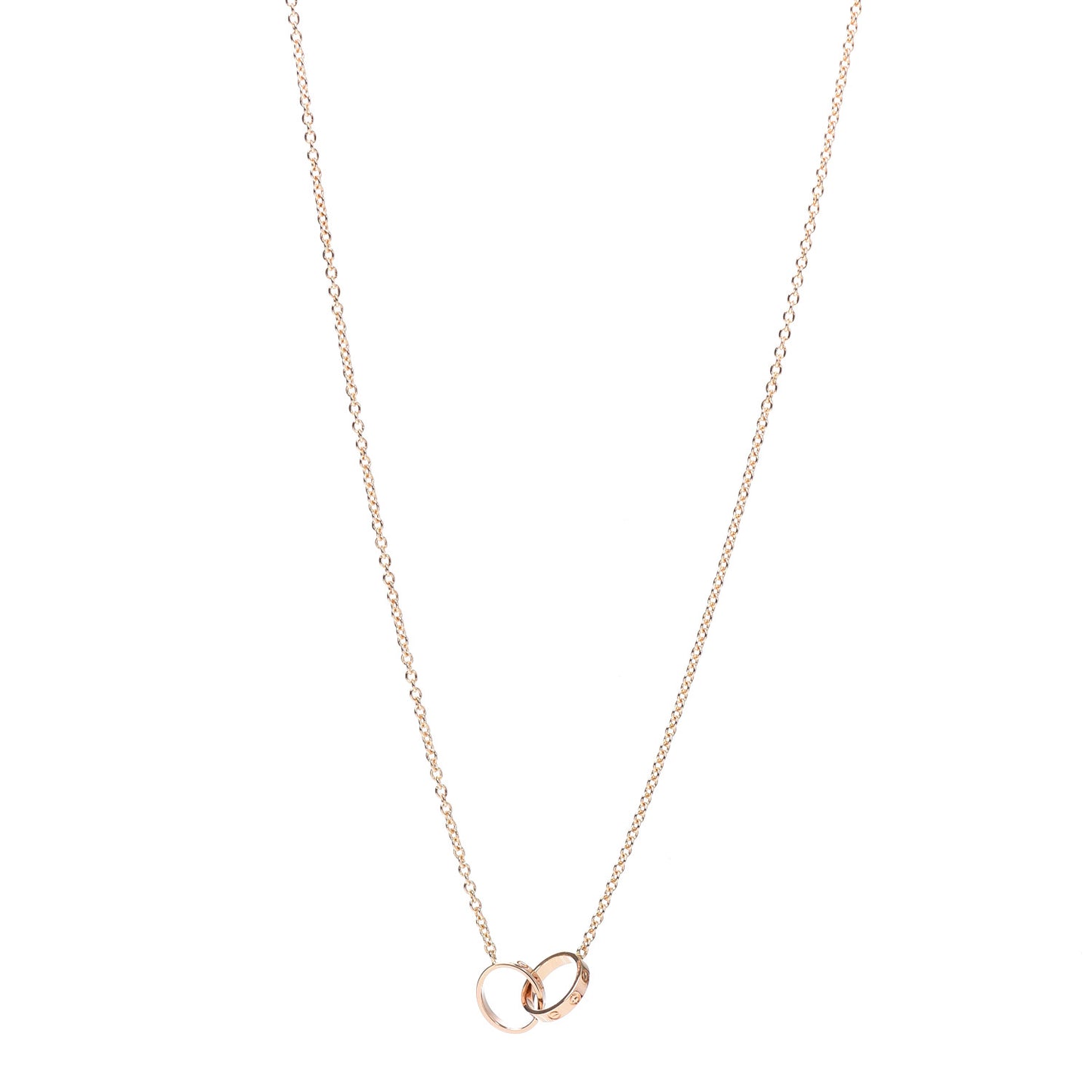 18K Pink Gold Interlocking LOVE Necklace