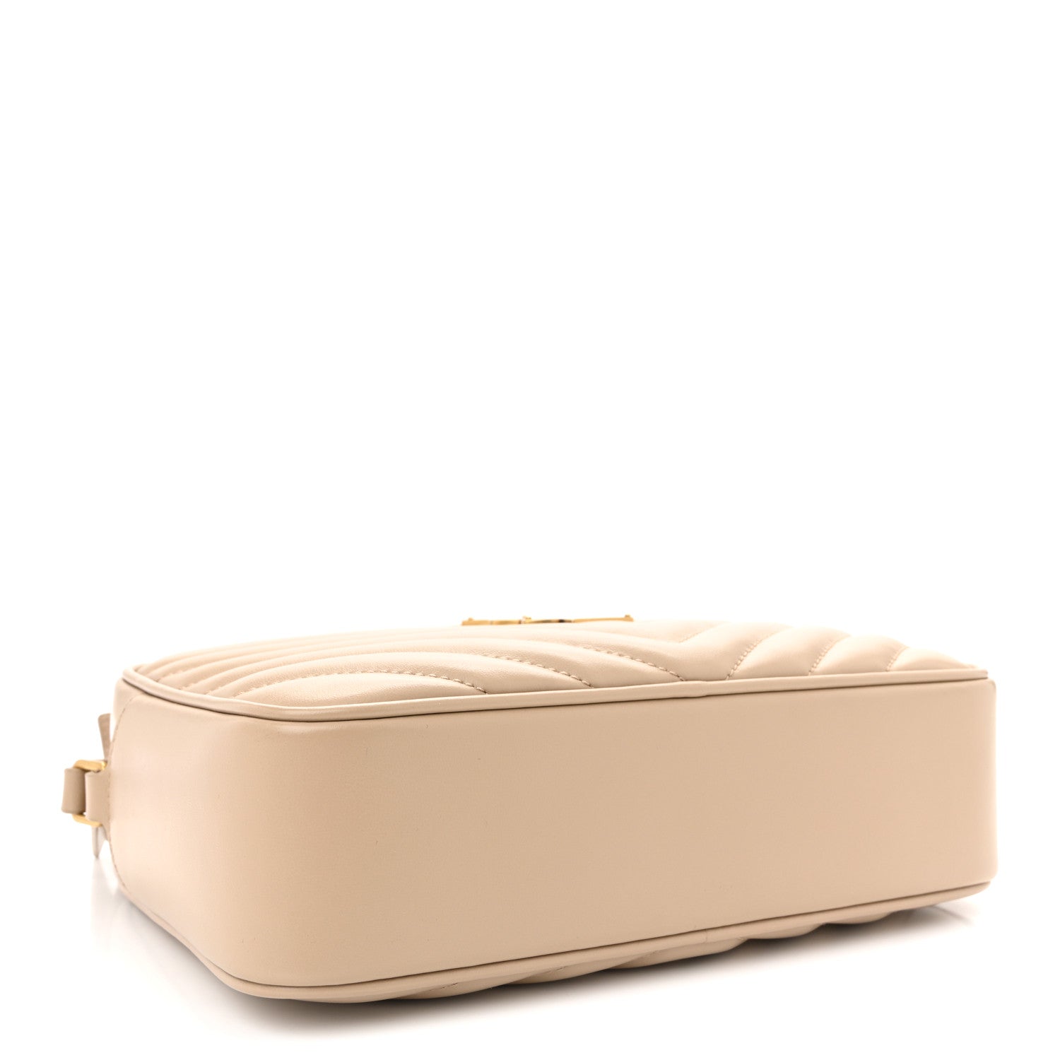 Saint Laurent Calfskin Matelasse Monogram Lou Camera Bag Dark Beige 4 of 12