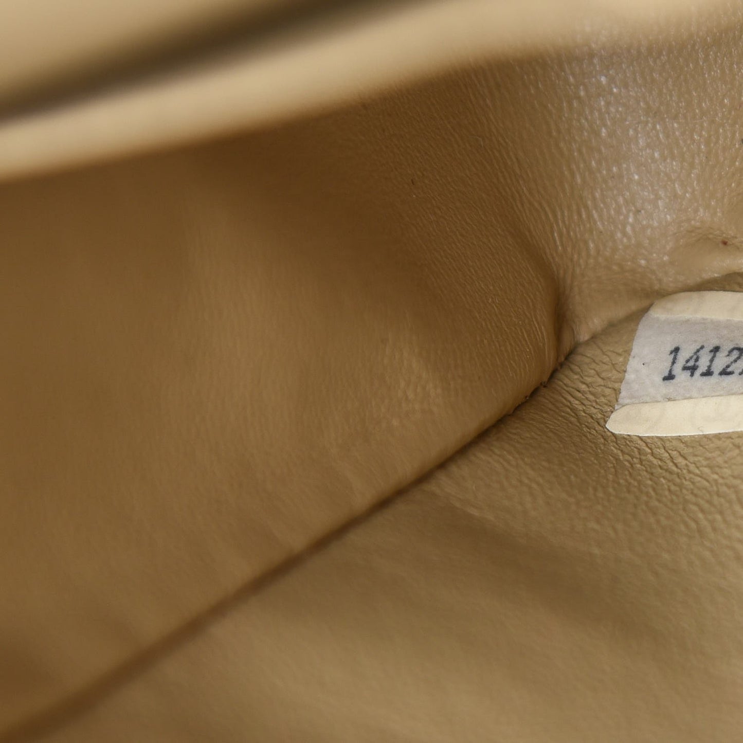 Lambskin Quilted Medium Double Flap Beige