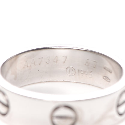 Cartier 18K White Gold 5.5mm LOVE Ring 57 8 4 of 5