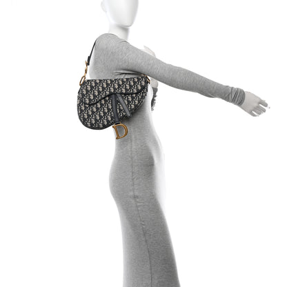 Christian Dior Oblique Saddle Bag Blue 2 of 12