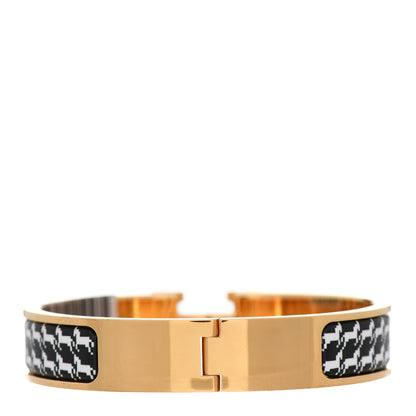 Hermes Enamel Cheval Pixel Clic Clac H Bracelet PM Black White 2 of 4