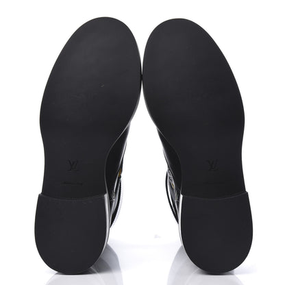 Louis Vuitton Calfskin Wonderland Ranger Flowers Boots 37.5 Black 6 of 10