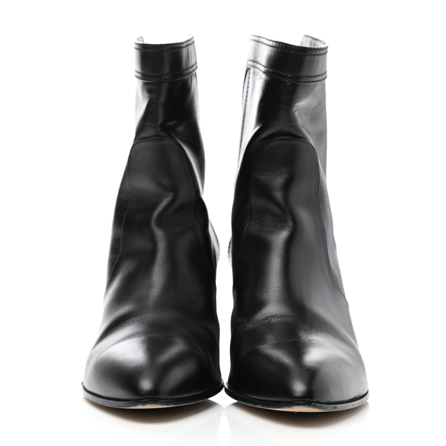 Chanel Calfskin CC Short Boots 40 Black 2 of 8
