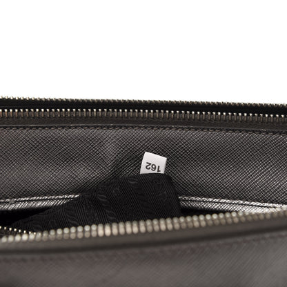 Prada Metallic Saffiano Small Galleria Double Zip Tote Cromo 9 of 14