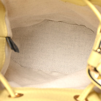Gucci Monogram Jumbo GG Textured Dollar Calfskin Mini Ophidia Bucket Bag Beige Banana 5 of 10