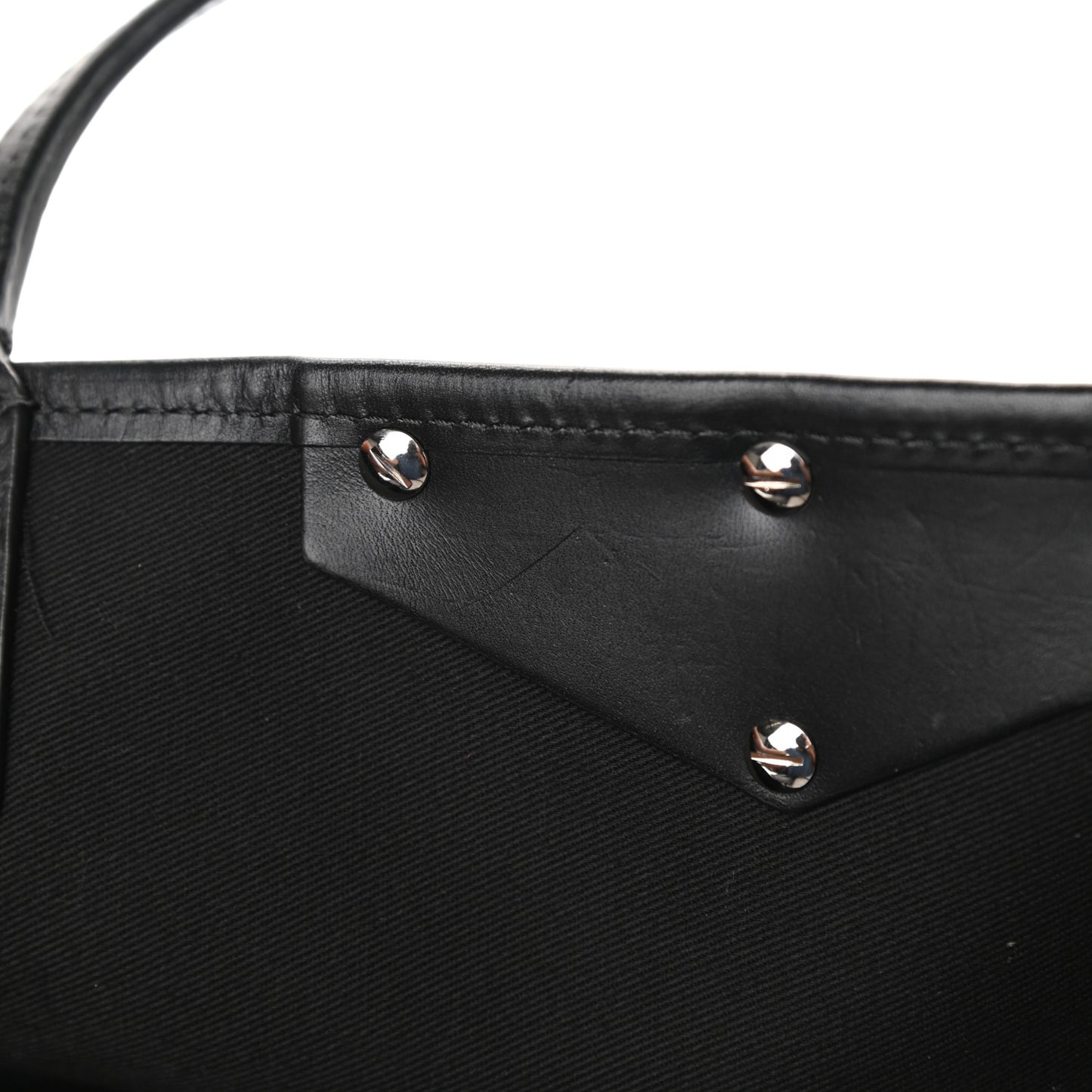 Textured Coated Canvas Bambi Print Large Antigona Tote Black