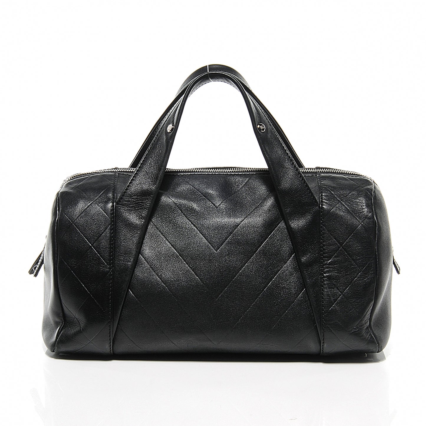 Calfskin CC Chevron Boston Black