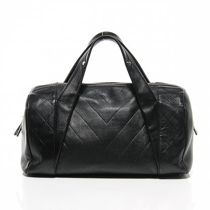 Chanel Calfskin CC Chevron Boston Black 7 of 8