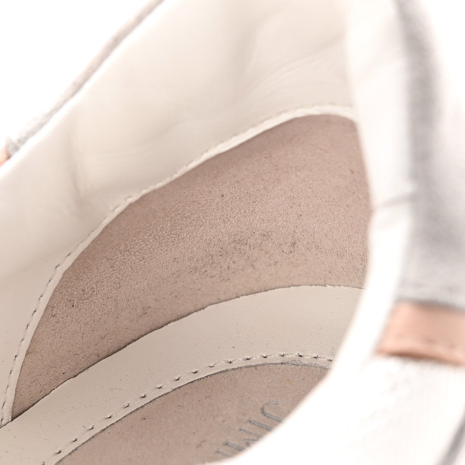 Jimmy Choo Nappa Mesh Suede Women Landon Low Top Sneakers 39.5 White Powder Pink Grey 10 of 17