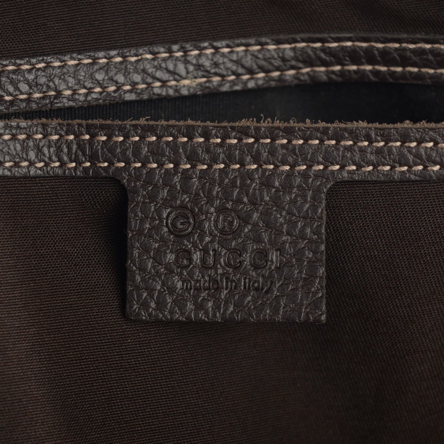 Crystal Monogram Medium Joy Boston Dark Brown