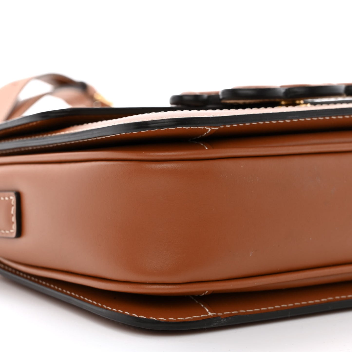 Textile Natural Calfskin Teen Triomphe Tan White