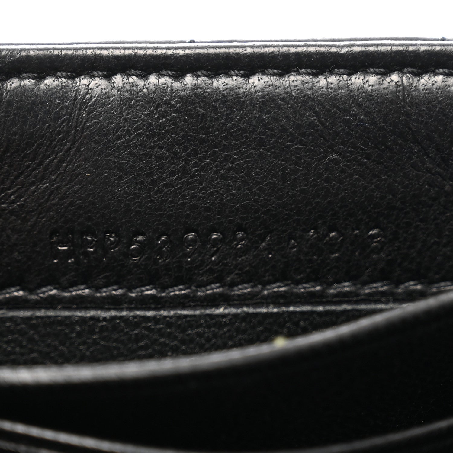 Saint Laurent Lambskin Matelasse Monogram Vicky Tri-Fold Wallet Black 7 of 8