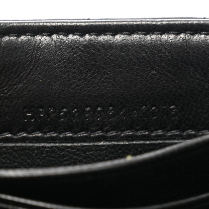 Saint Laurent Lambskin Matelasse Monogram Vicky Tri-Fold Wallet Black 7 of 8