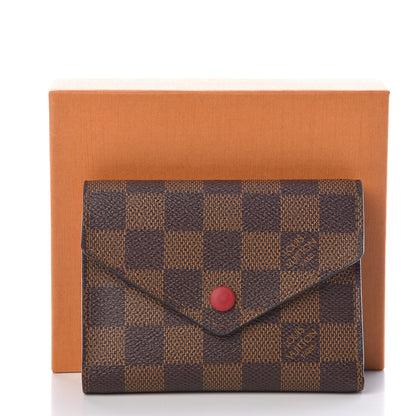 Louis Vuitton Damier Ebene Victorine Wallet Red 11 of 11