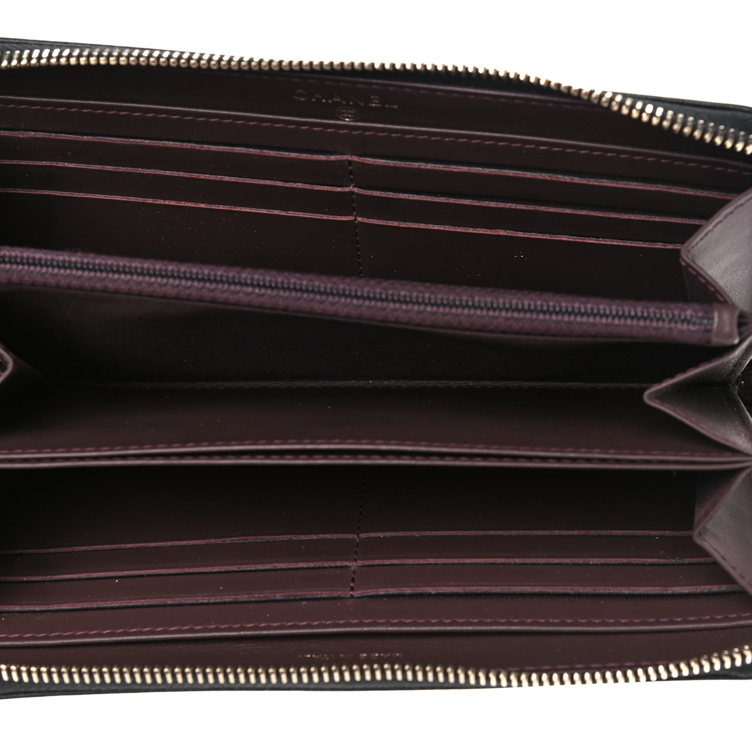 Chanel Grained Calfskin Neo Executive Zip Around Wallet Black 5 of 9
