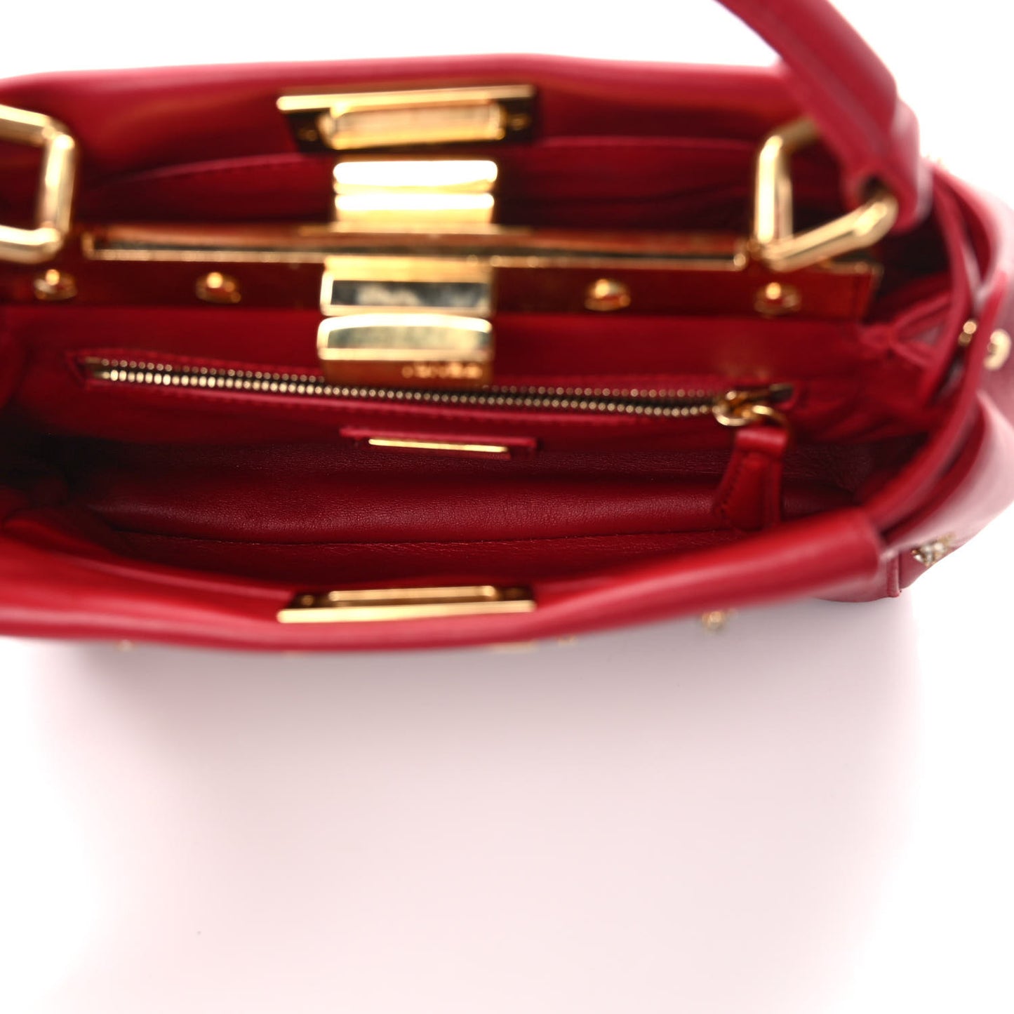 Nappa Crystal Stars Studded XS Peekaboo Iconic Satchel Fragola