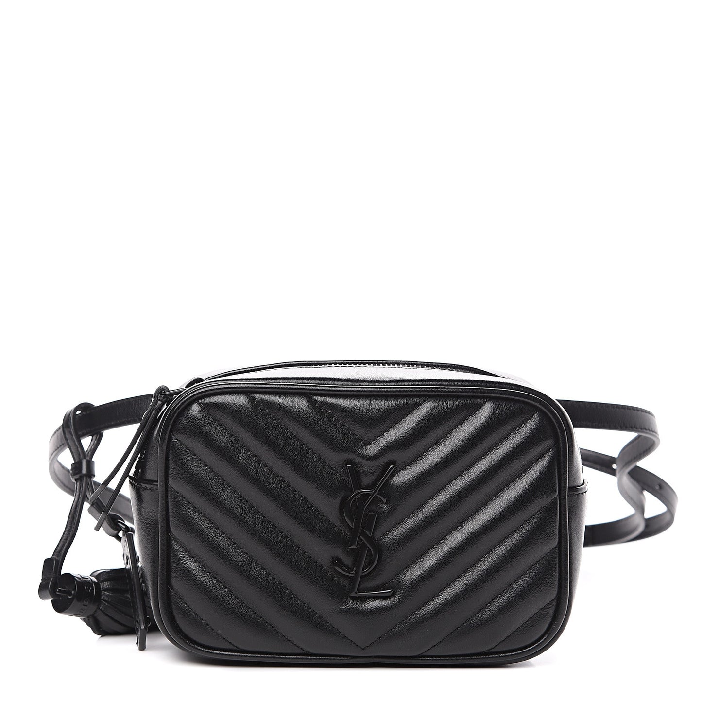 Calfskin Matelasse Monogram Lou Belt Bag Black