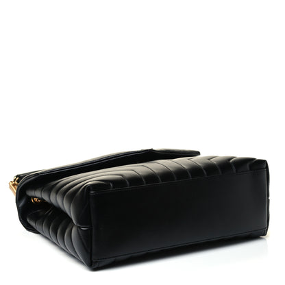 Saint Laurent Calfskin Y Quilted Monogram Medium Loulou Chain Satchel Black 3 of 4