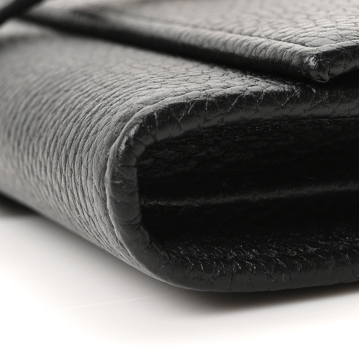 Gucci Pebbled Calfskin Jackie 1961 Chain Wallet Black 9 of 10