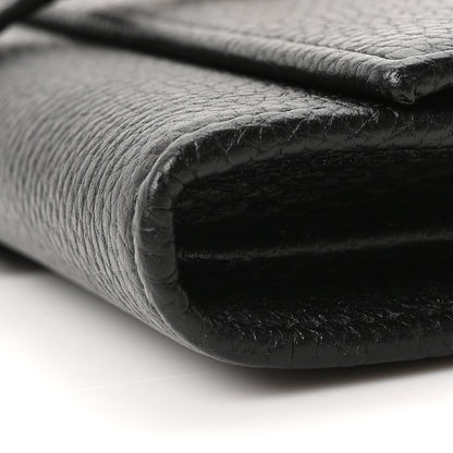 Gucci Pebbled Calfskin Jackie 1961 Chain Wallet Black 9 of 10