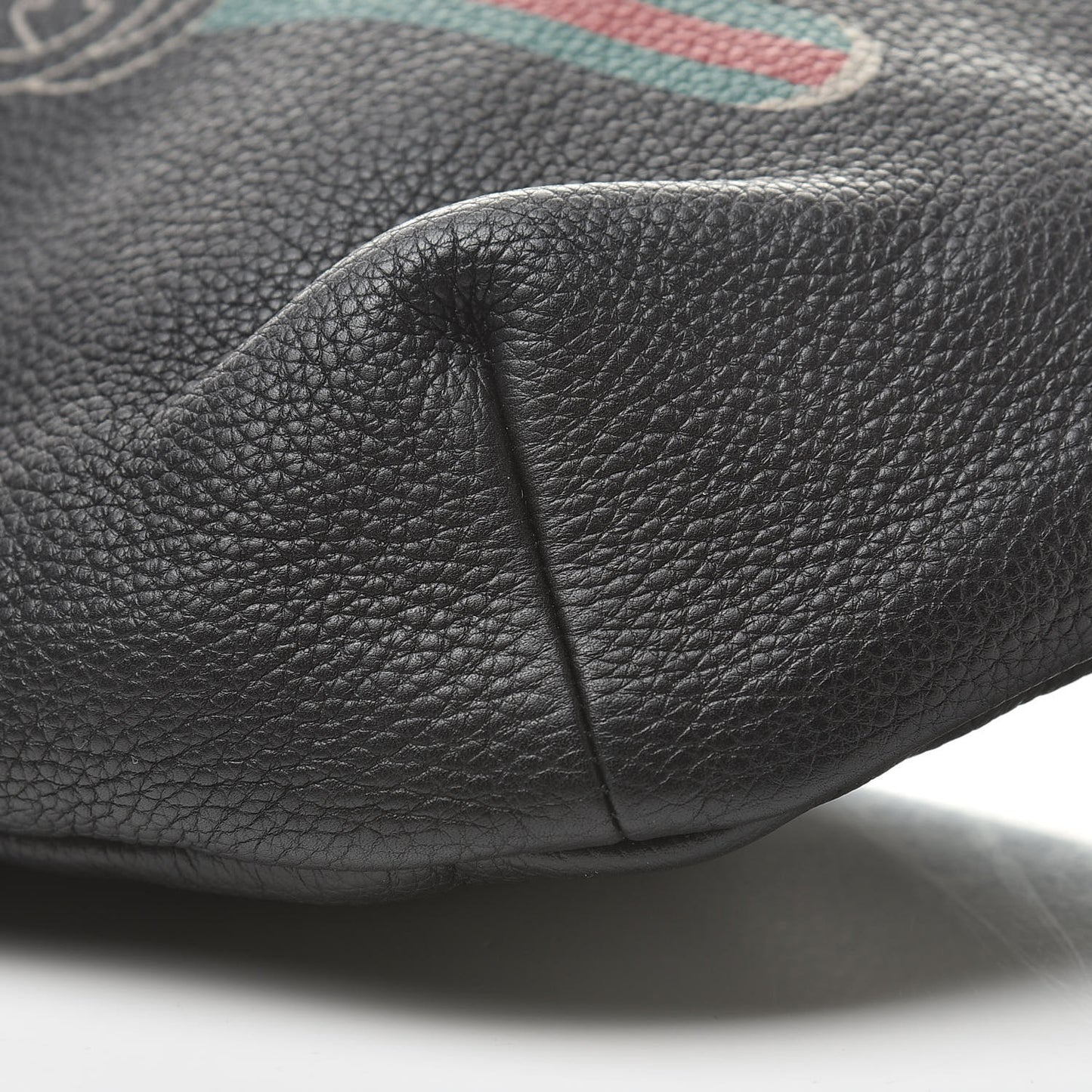 Grained Calfskin Logo Belt Bag Black