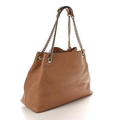 Gucci Pebbled Calfskin Medium Soho Chain Shoulder Bag Camelia 3 of 14