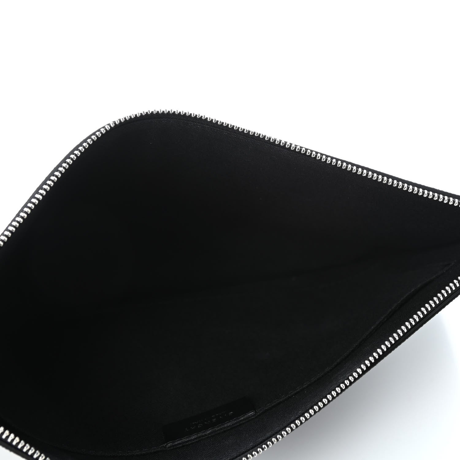 Givenchy Textured Coated Canvas Iconic Prints Flat Medium Clutch Bag Black 4 of 4