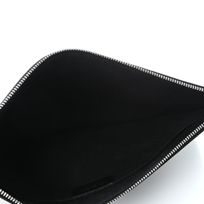 Givenchy Textured Coated Canvas Iconic Prints Flat Medium Clutch Bag Black 4 of 4