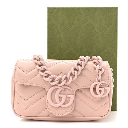 Gucci Calfskin Matelasse Monochrome GG Marmont Chain Belt Bag Perfect Pink 11 of 11