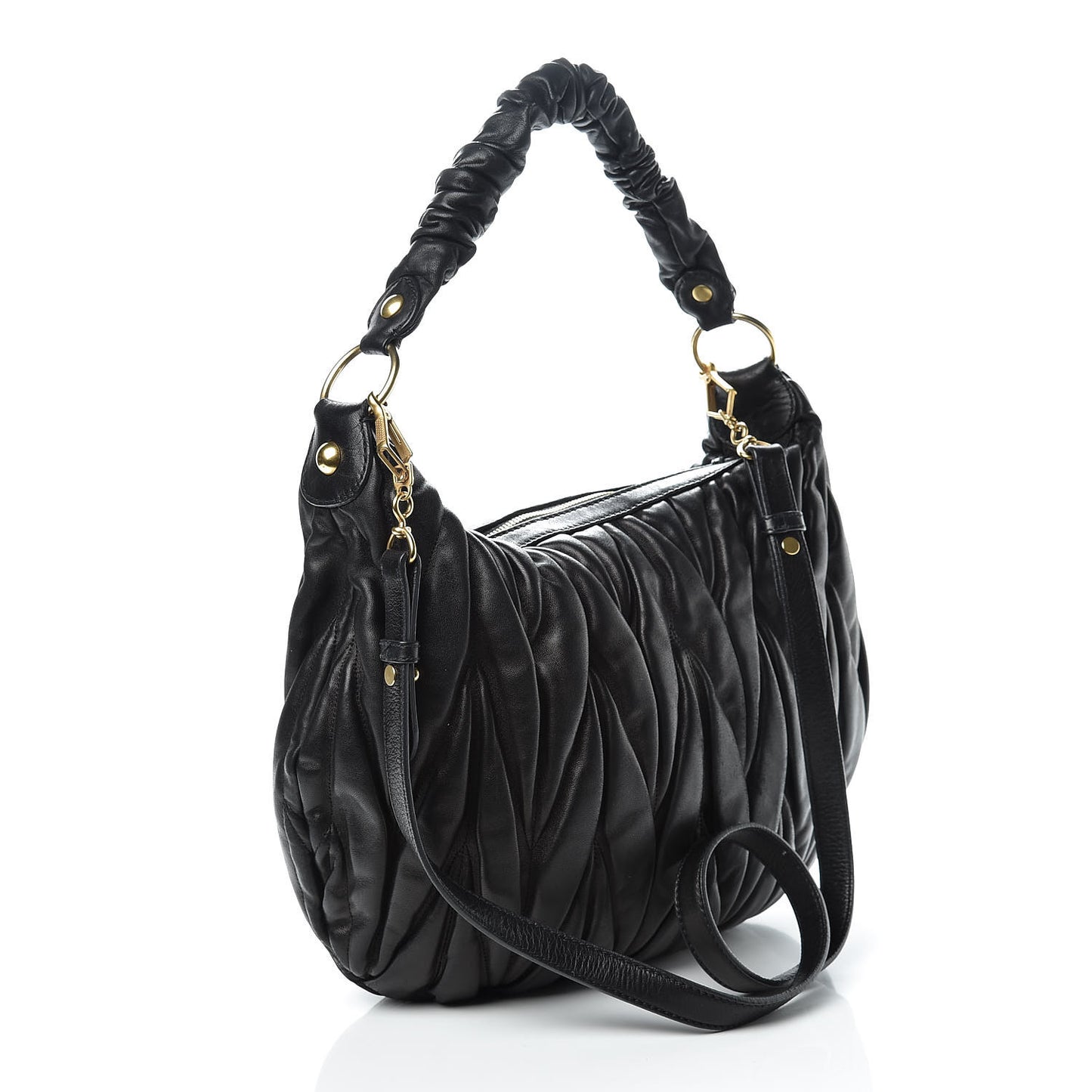 Nappa Matelasse Shoulder Bag Black