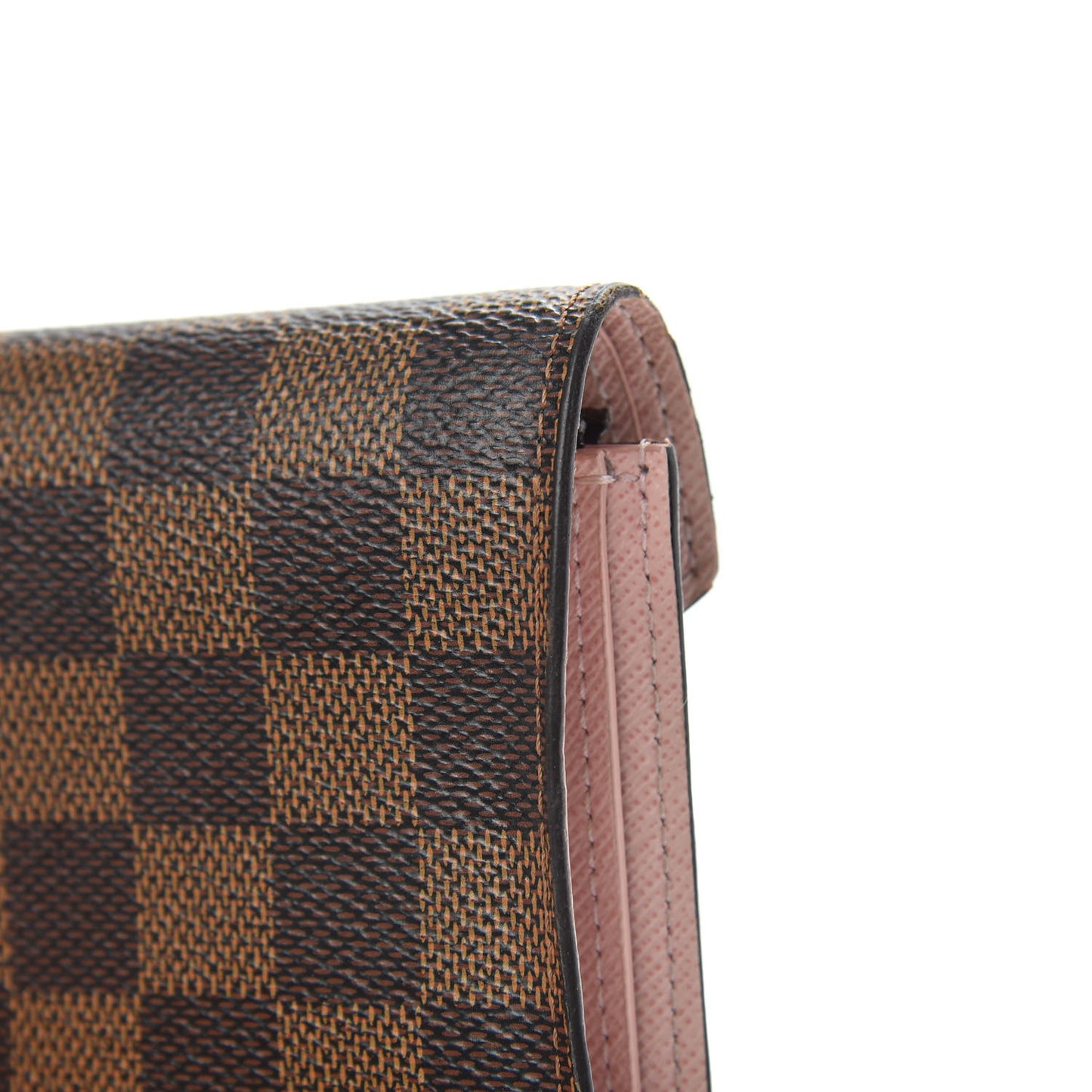 Damier Ebene Victorine Wallet Rose Ballerine