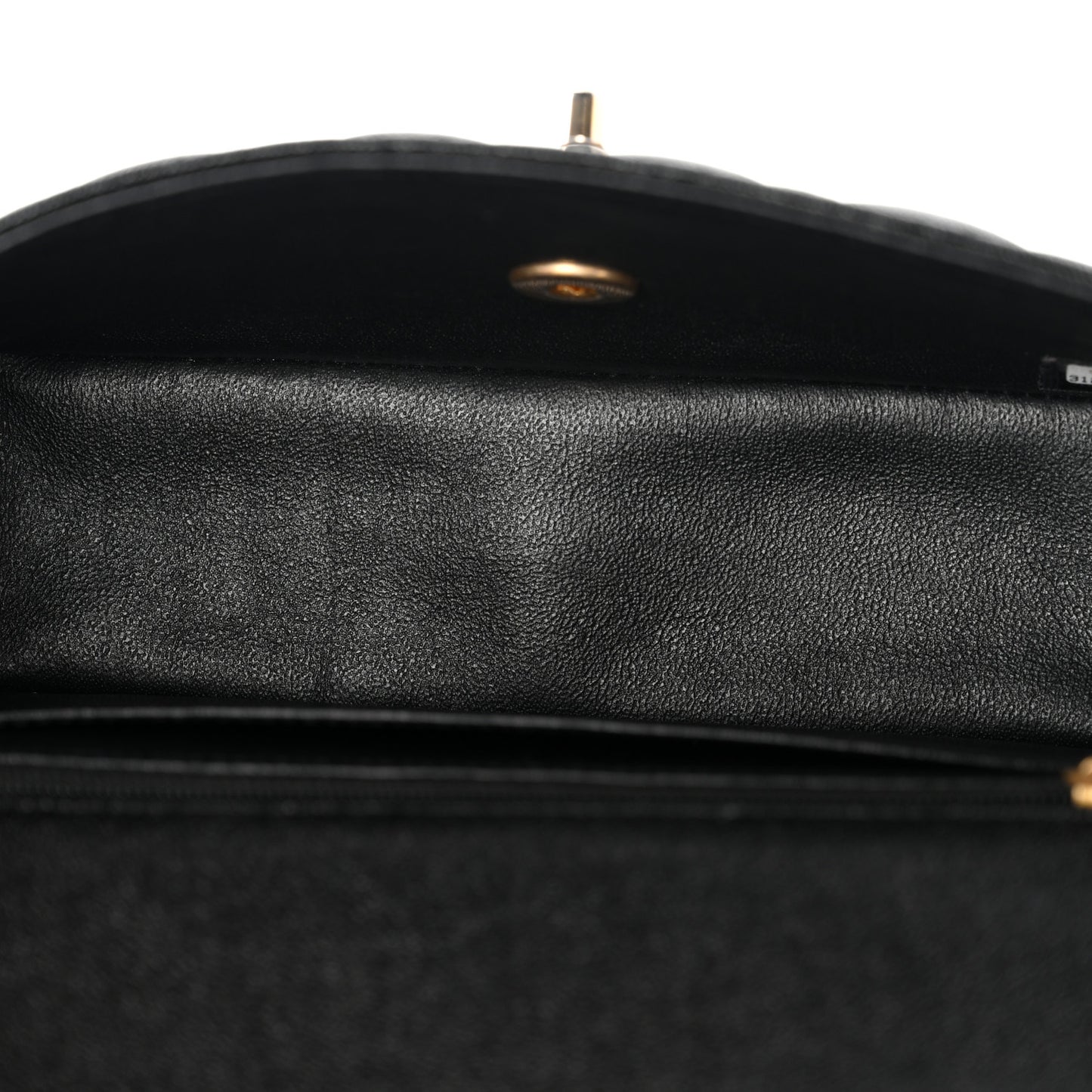 Caviar Quilted Mini Top Handle Rectangular Flap Black