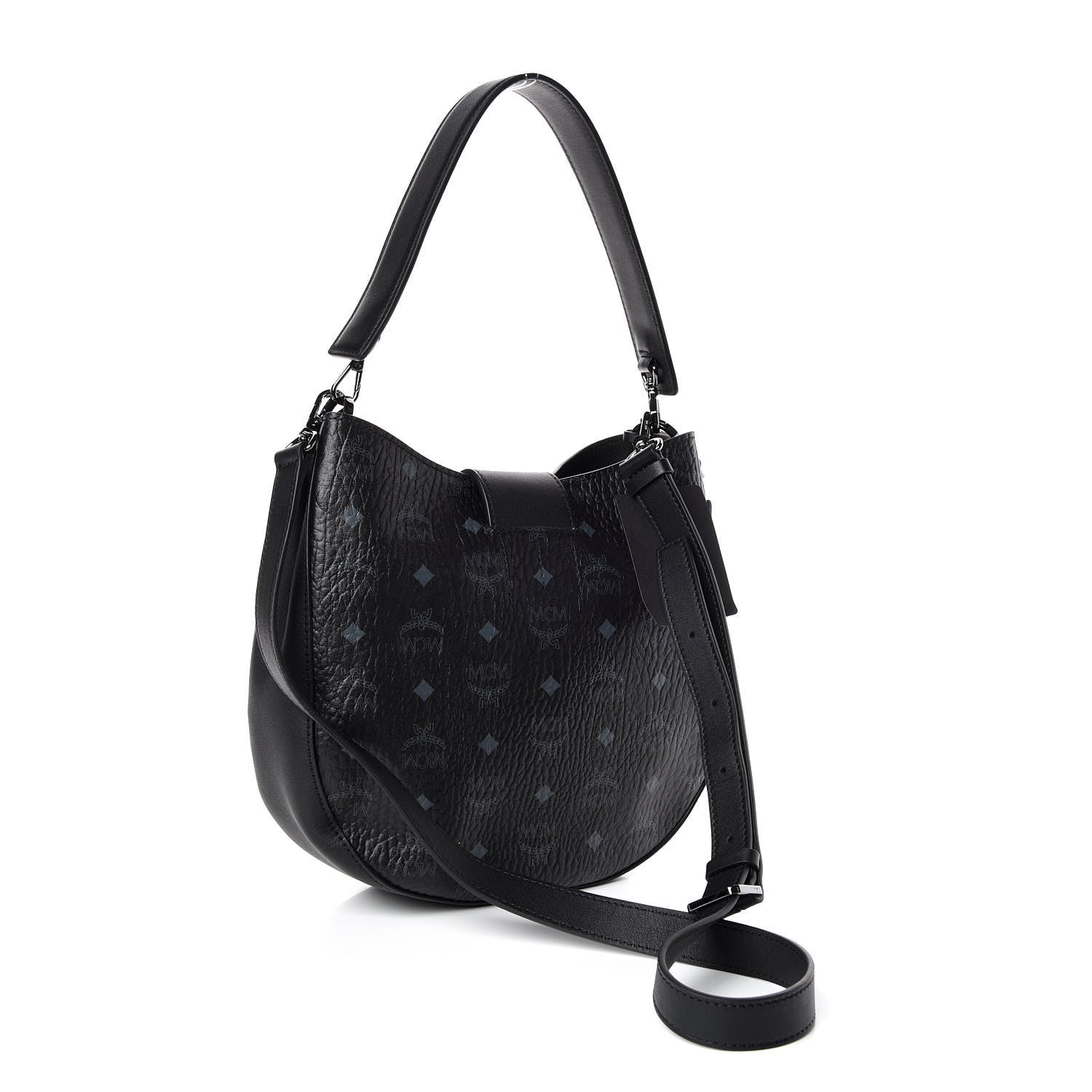MCM Visetos Mixed Media Medium Patricia Hobo Black 3 of 10