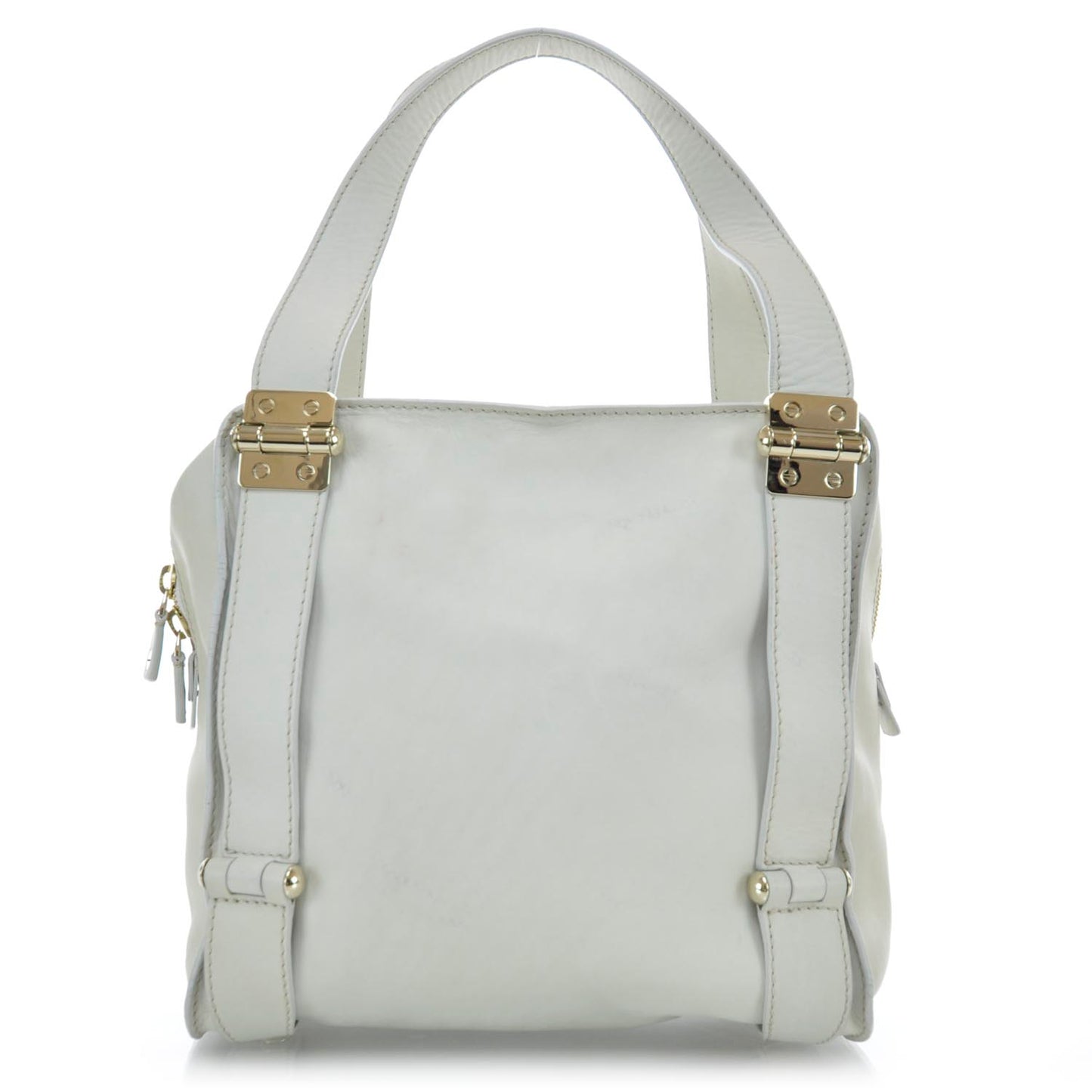 Cashmere Calfskin Medium Parker Tote White