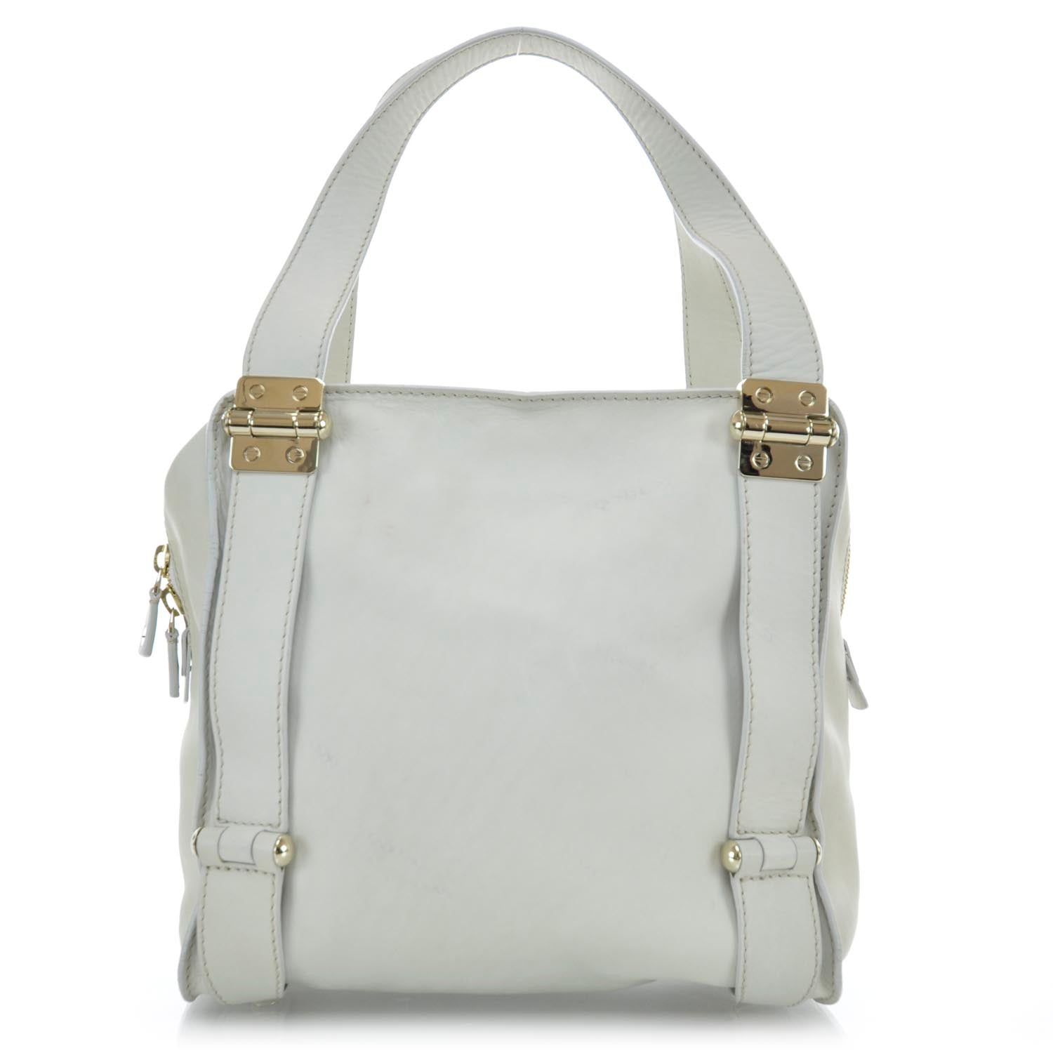 Jimmy Choo Cashmere Calfskin Medium Parker Tote White 3 of 9