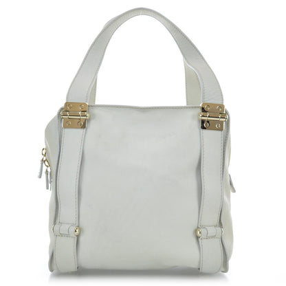 Jimmy Choo Cashmere Calfskin Medium Parker Tote White 3 of 9