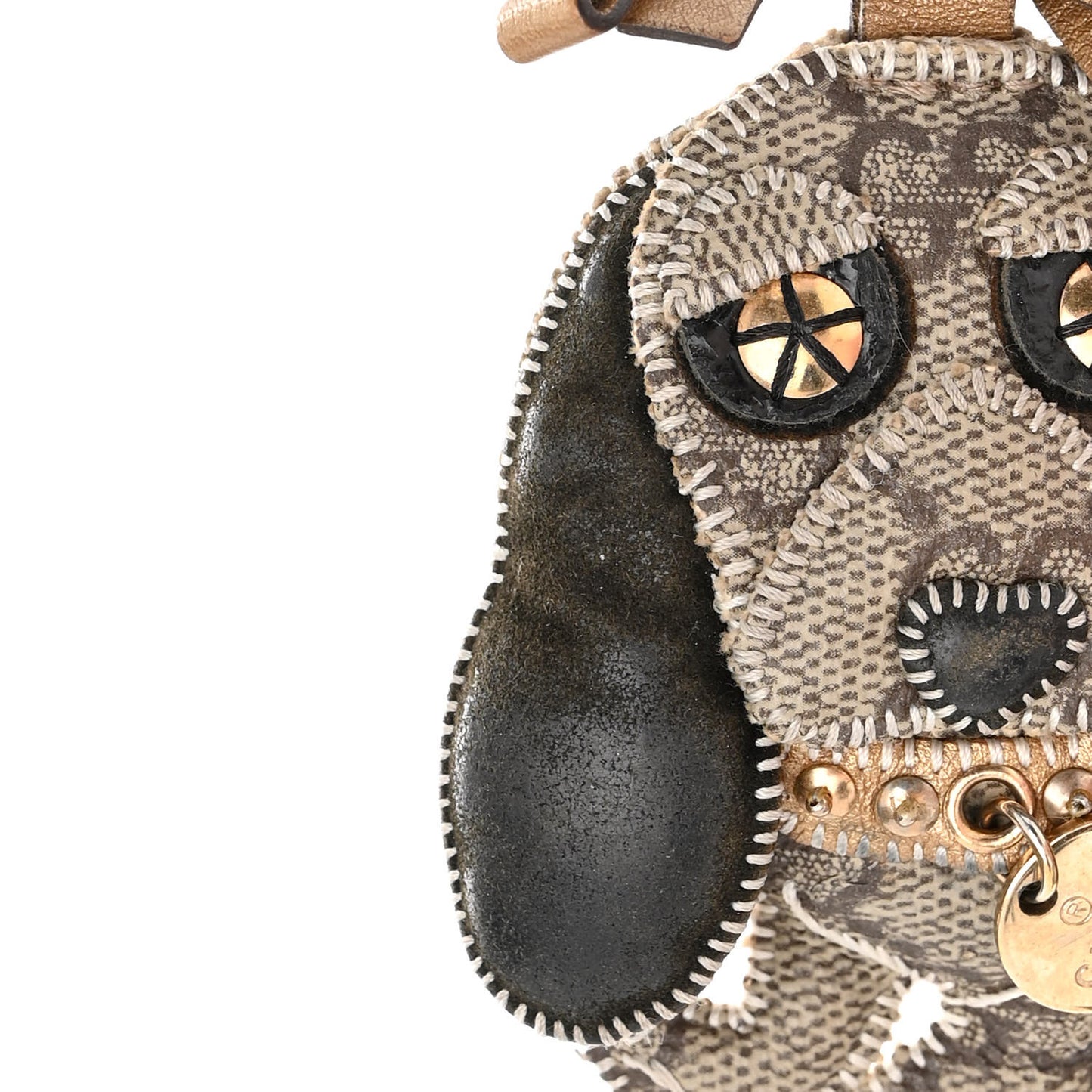 GG Supreme Monogram Sam Dog Key Charm