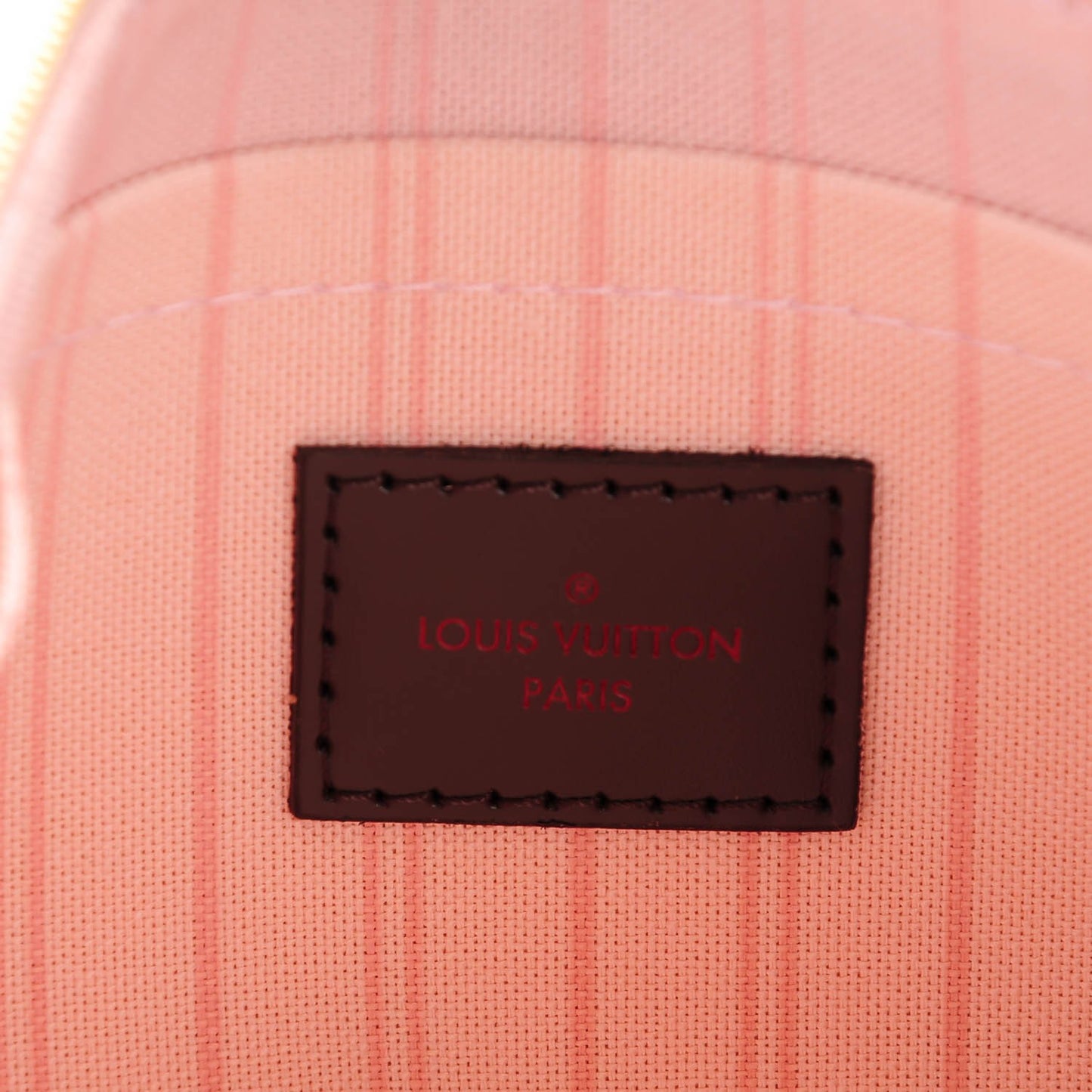 Damier Ebene Neverfull MM GM Pochette Rose Ballerine