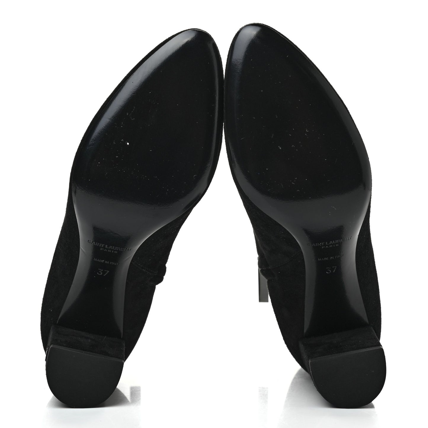 Suede Loulou Ankle Zip Boot 37 Black