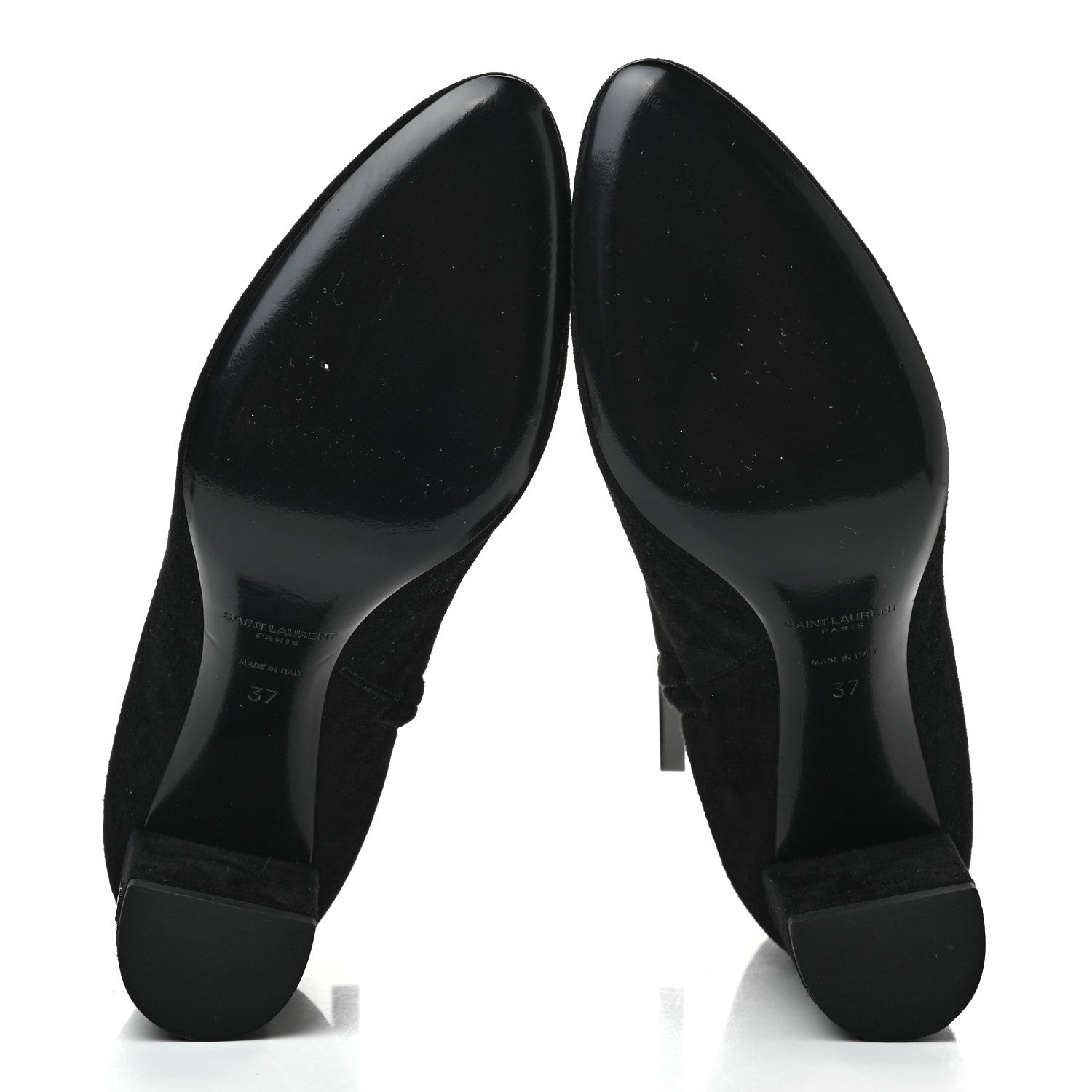 Saint Laurent Suede Loulou Ankle Zip Boot 37 Black 5 of 8