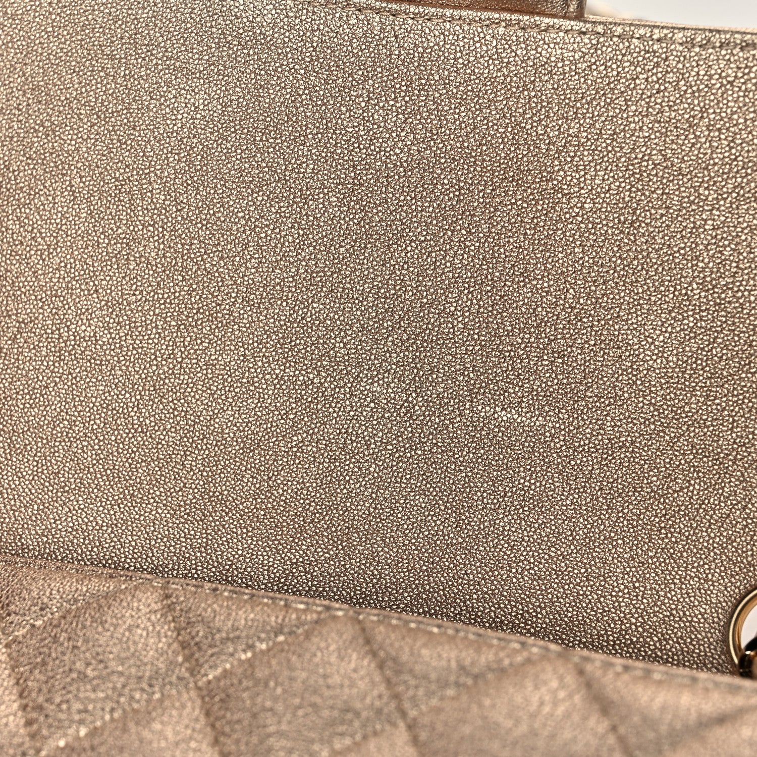 Chanel Metallic Lambskin Quilted Mini Rectangular Flap Gold 10 of 11