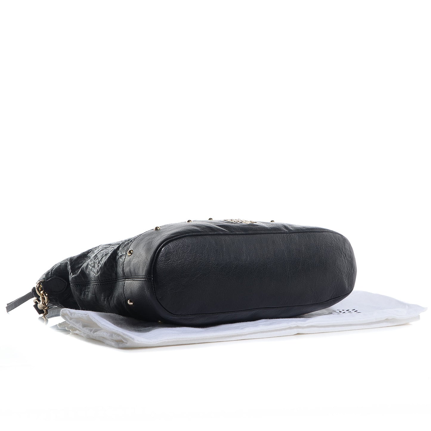Large Grain Nappa Holly Top Handle Black