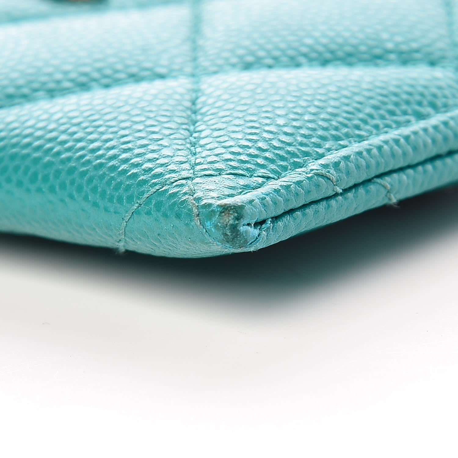 Chanel Caviar Quilted Card Holder Turquoise 13 of 13