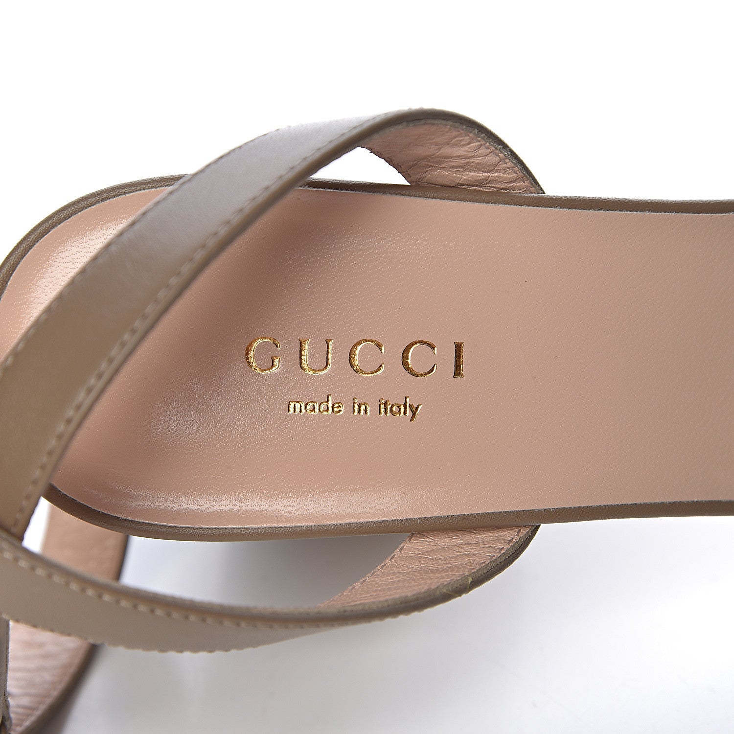 Gucci Calfskin GG Marmont Ankle Wrap 30/85mm Platform Sandals 36.5 Mud 6 of 10